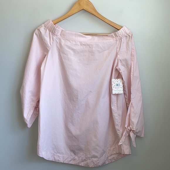 NWT Free People Show Some Shoulders Light Pink Top - Picture 3 of 7